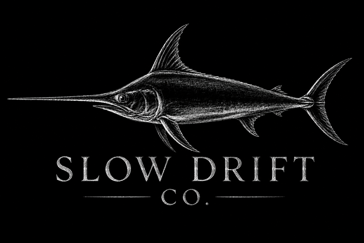 Logo of Slow Drift Co. on a dark background